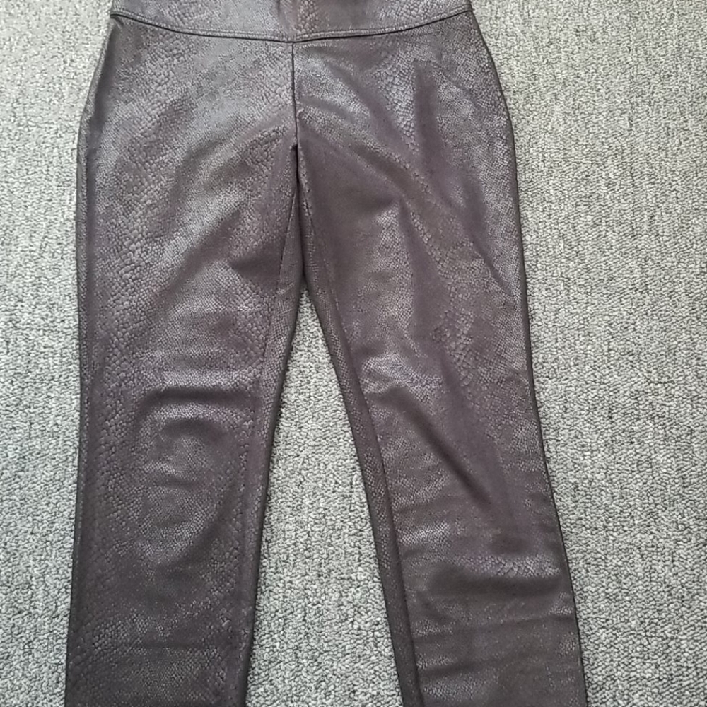 MeMoi Women Black Snakeskin Skinny Legging Sz M/L